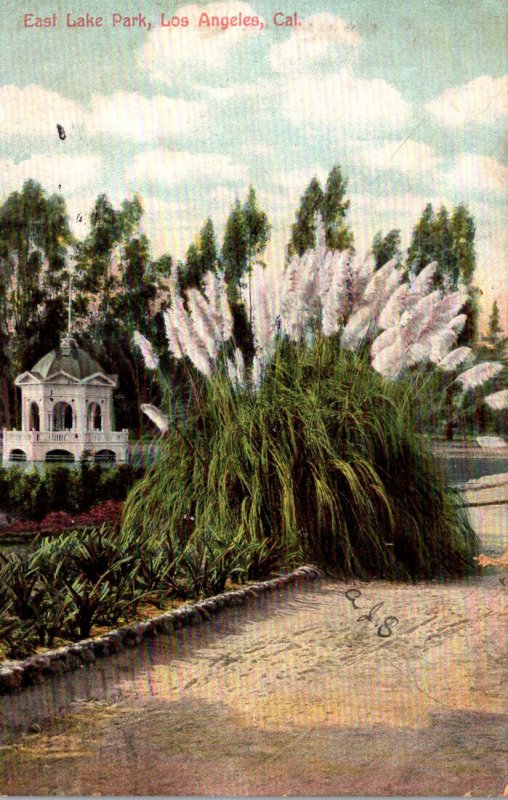 California Los Angeles Scene In East Lake Park 1908