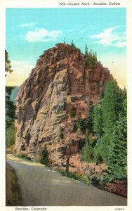 Vintage Postcard 1930's Castle Rock-Boulder Canon Boulder Colorado CO