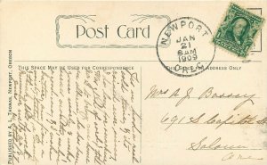 c1907 Postcard; Toe of the Shoe Rock Formation, Newport OR Lincoln County Posted