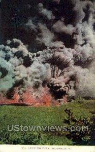 Oil Tank on Fire in Olean, New York