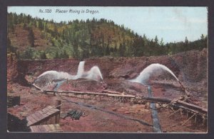 Postcard, United States, Placer Mining in Oregon