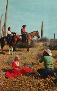 Vintage Postcard 1961 Spring On Desert Saddle & Surrey Guest Ranch Tucson AZ