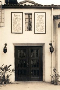 C. 1910 Thomas Edward Brown Plaque California Mission RPPC Vintage Postcard P222