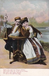 Romantic Bohemian Couple Sitting At Table