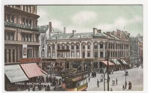 Castle Junction Street Scene Belfast Northern Ireland UK 1910c postcard