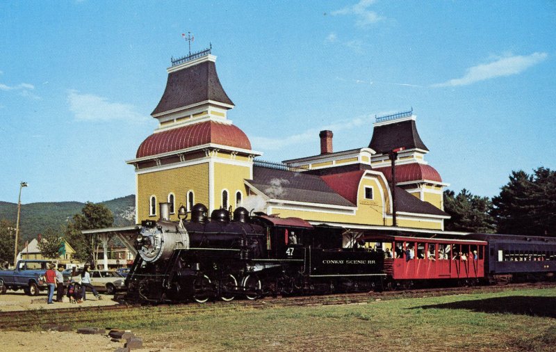 Conway Scenic RR Steam Locomotive at Depot, North Conway, NH