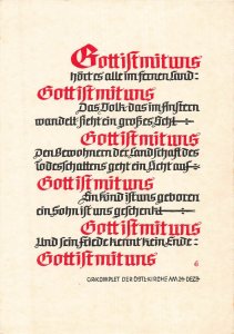 German Gothic Script Christmas Postcard God Is With Us
