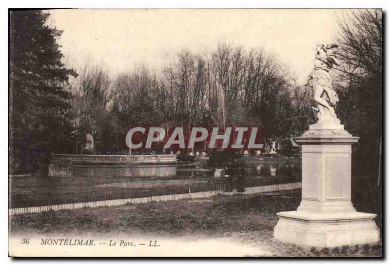 Old Postcard Montelimar park