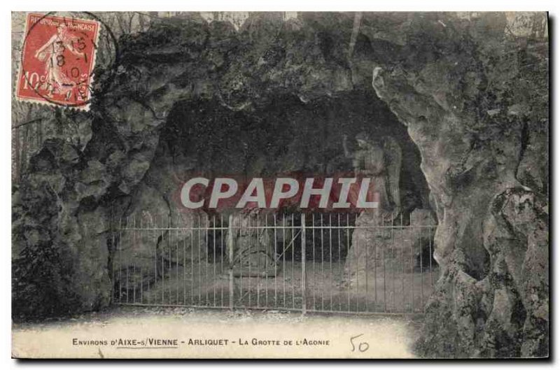 Old Postcard Surroundings Aixe Vienna Arliquet Cave of Agony