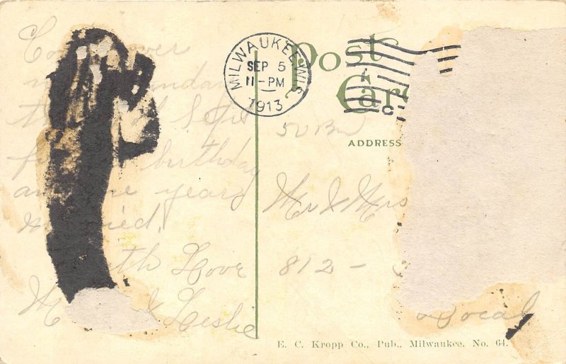 Milwaukee Wisconsin 1913 Postcard Lake Park & Drive 