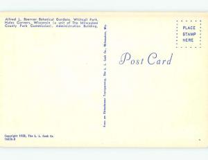 Unused 1958 BOERNER BOTANICAL GARDENS Hales Corners Wisconsin WI r9945