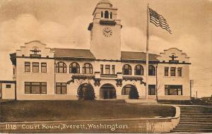 EVERETT, WA Washington      COURT HOUSE     1911    Postcard
