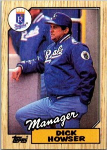 1987 Topps Baseball Card Dick Howser Manager Kansas City Royals s2355