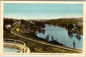 Postcard WATER SCENE Sherbrooke Quebec QC AK4606