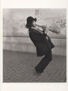 Saxophone Player in New York City Busker Washington Park Postcard