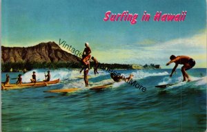 Surfing in Hawaii Postcard PC361