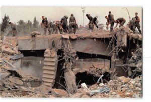 Military Marines Postcard 1983 Bombing of Marine Headquarters Beirut Lebanon