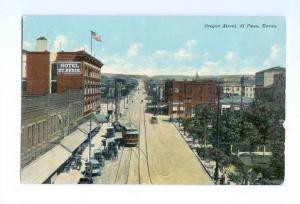 LP60    El Paso,  Texas, TX, Postcard,  Oregon Street View, 