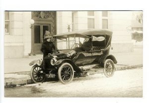 New York NY 1914 Maxwell Auto Dealer License Plate RPPC Real Photo Postcard