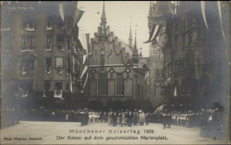 Germany Kaiser Celebration Munchen Munchener Kaisertag 1909 RPPC