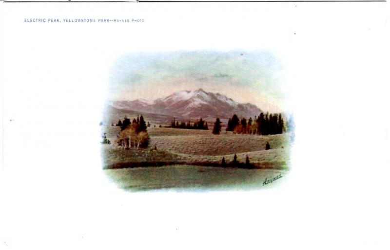 Haynes VIGNETTE 1907, Electric Peak, Yellowstone National Park