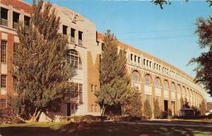 Des Moines Iowa~State Fair Grounds~Educational Building & Grand Stand~1950s Pc