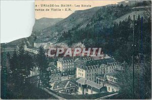 Old Postcard Uriage les Bains Hotels Avenue Vizille