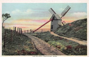 The Old Mill, Nantucket, Massachusetts, Early Postcard, Unused, Detroit Pub. Co.