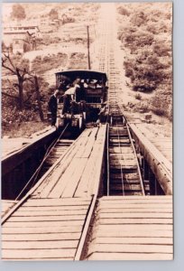 Funicular Railway, Somewhere USA, Sepia, Reproduction, Real Photo Postcard, RP