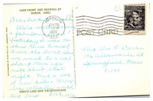 Postcard WATER SCENE Huron Ohio OH AU1271