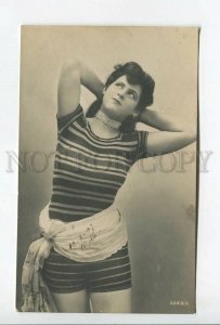 3177324 NYMPH Woman in SWIMMING WEAR Vintage PHOTO PC