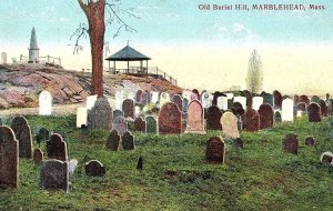 C.1910 Old Burial Hill, Marblehead, Mass. Postcard P133