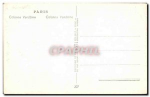 Paris Modern Postcard Vendome Column