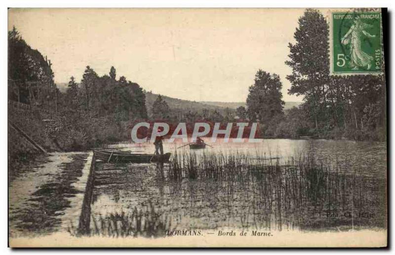 Old Postcard Dormans Marne Edges
