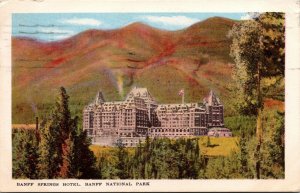 Vtg 1950's Banff Springs Hotel Banff National Park Canada  Postcard