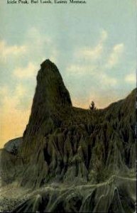 Icicle Peak - Bad Lands, Montana MT Postcard