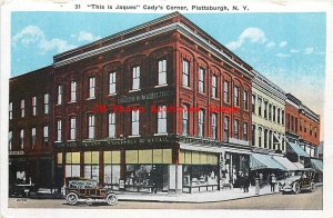 NY, Plattsburgh, New York, Cady Drug Store, Exterior View, WBJD Pub No 31