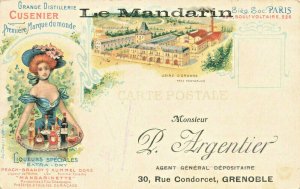 Paris France Le Mandarin Liqueurs Speciales Extra-Dry Usine Gornans Postcard