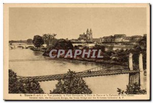 Postcard Old Towers I and L General Bonaparte Bridge view the Stone Bridge an...