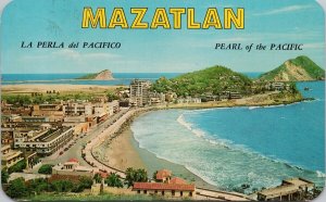 Mazatlan Olas Atlas Beach Pearl of the Pacific Sinaloa 80 cts Stamp Postcard H34