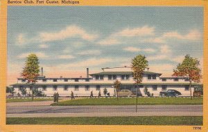 Postcard Service Club Fort Custer Michigan