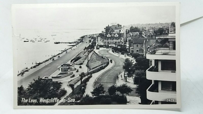 The Leas Westcliff on Sea Essex Vintage RP Postcard