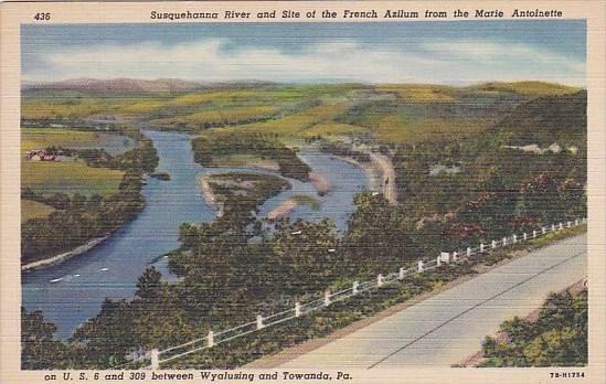 Susquehanna River And Site Of The French Azilum From The Marie Antoinette Bet...