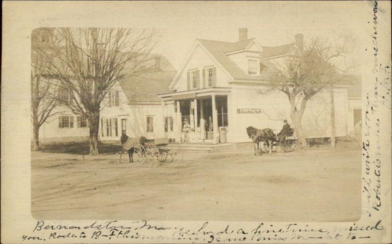 Bernardston MA Lazelle Store 1905 Used Real Photo Postcard