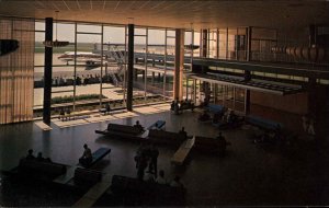 Ottawa Ontario Airport Rotunda Interior Vintage Postcard