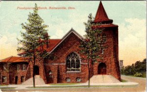 Barnesville, OH Ohio  PRESBYTERIAN CHURCH  Belmont County  1913 Postcard