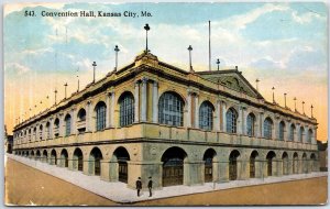 VINTAGE POSTCARD THE CONVENTION HALL AT KANSAS CITY MISSOURI 1910 [corner issue]