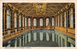 Swimming Pool, Hot Springs, Virginia, Early Postcard, Used in 1936