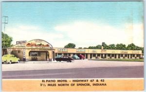 SPENCER, Indiana IN   Roadside  EL PATIO COURT   c1940s Linen   Postcard