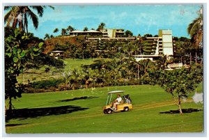 1977 Sheraton Maui Hotel Golf Car Field Building Honolulu Hawaii HI Postcard